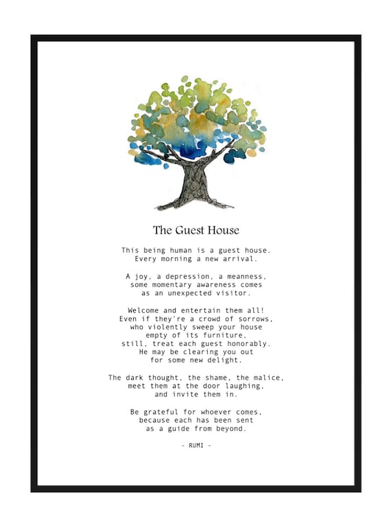 The Guest House by Rumi Instant Download Printable Everyday Etsy