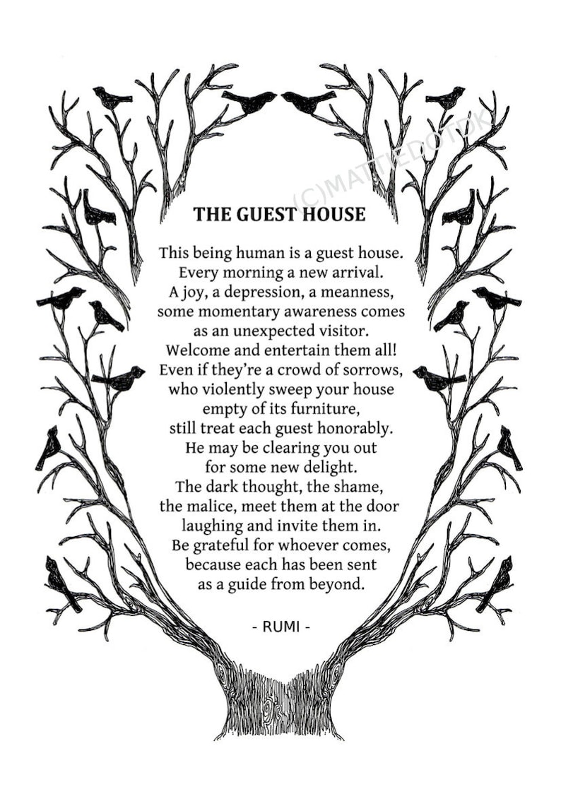 Printable The Guest House Rumi - Printable Word Searches