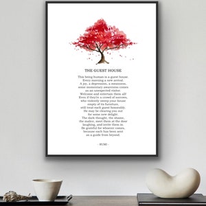 The Guest House van Rumi, direct download, afdrukbaar, dagelijkse inspiratie, herinnering, fotocadeau, wanddecor.