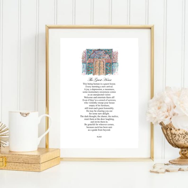 The Guest House by Rumi instant download printable everyday | Etsy