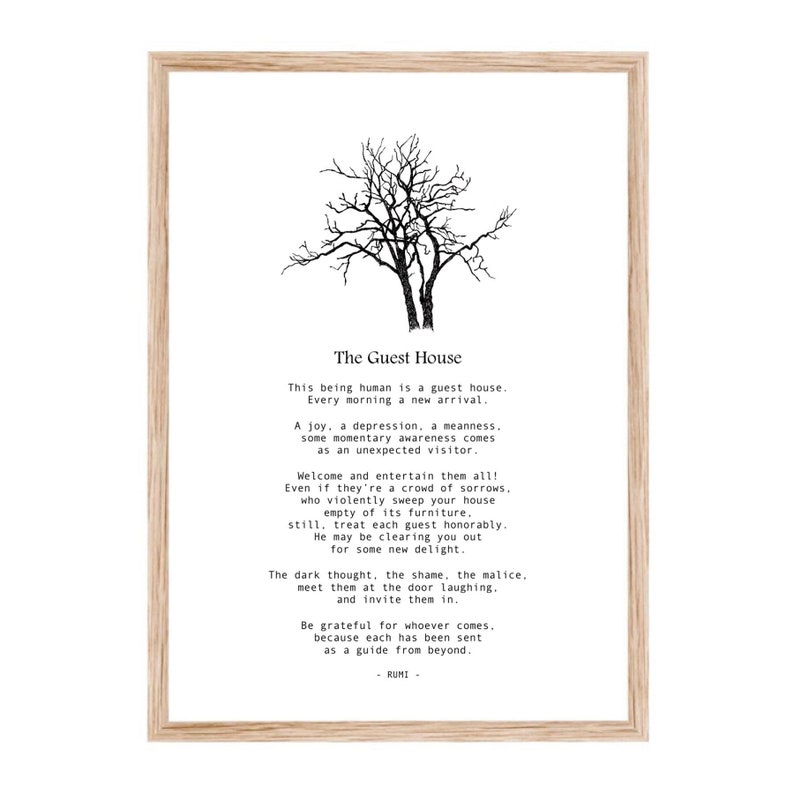 The Guest House by Rumi Instant Download Printable Everyday - Etsy