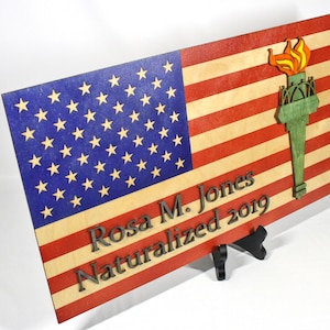 Amerikanische Flagge Staatsbürgerschaft Zeichen - auf Bestellung gefertigt