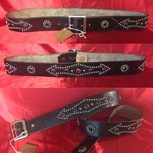 Handmade studded jeweled Rockabilly motorcycle belt