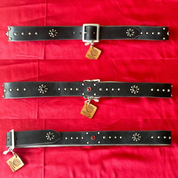 Brando studded jeweled rockabilly motorcycle belt