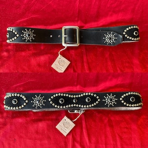 Handmade studded jeweled Rockabilly motorcycle belt