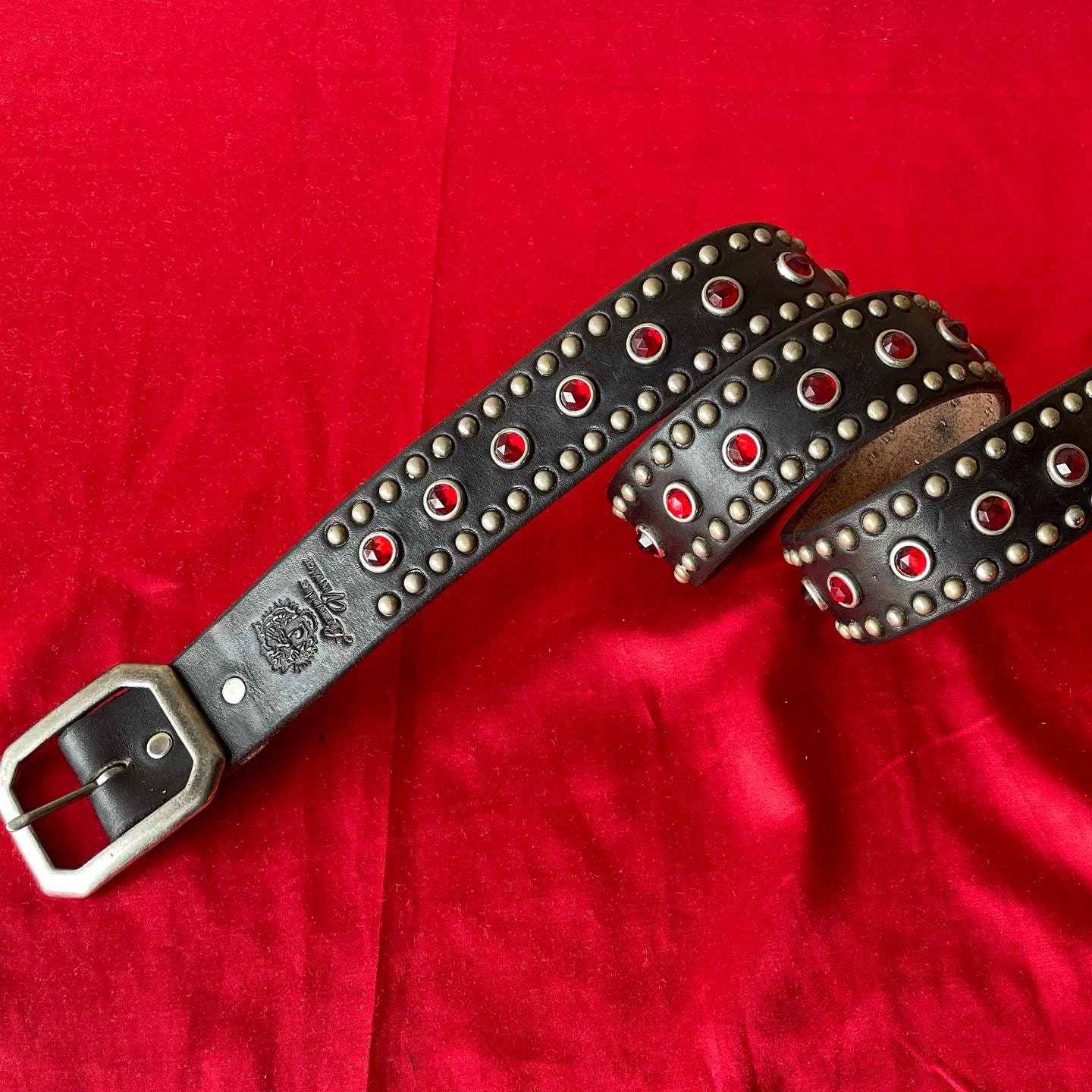 77 Punk / Studded Jeweled Belt - Etsy