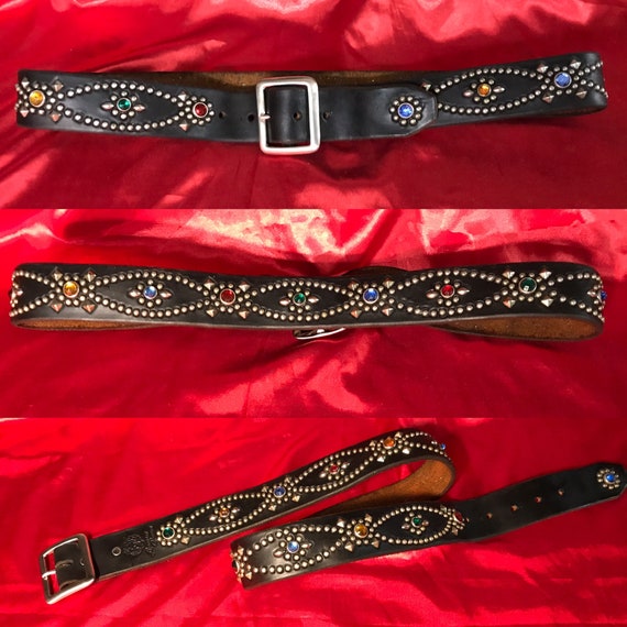 Studded Jeweled Rockabilly Motorcycle Belt - Etsy