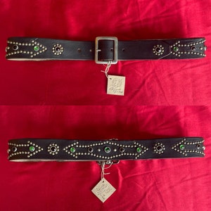 Handmade studded jeweled Rockabilly motorcycle belt