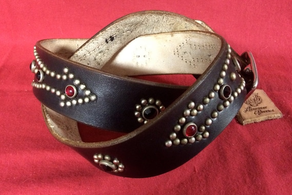 Handmade Studded Jeweled Rockabilly Motorcycle Belt - Etsy