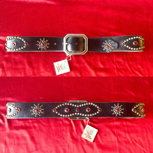 Handmade Studded Jeweled Rockabilly Motorcycle Belt - Etsy display picture 3