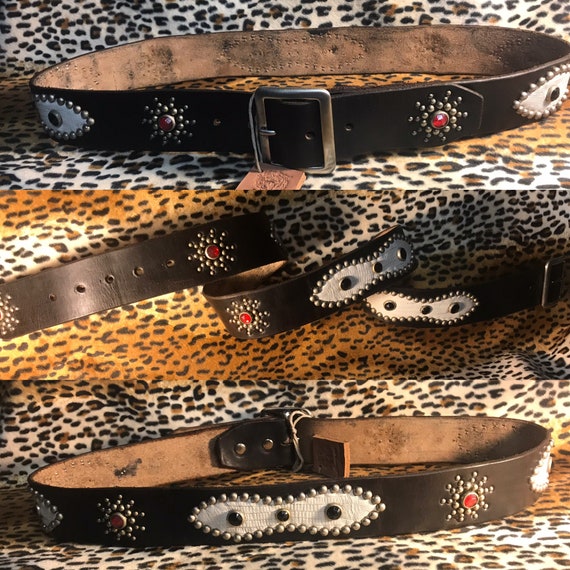 Handmade Studded, Jeweled, Rockabilly, Western, Motorcycle Belt - Etsy