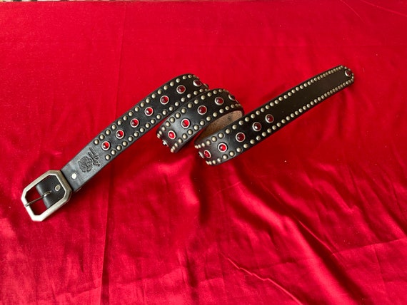77 Punk / Studded Jeweled Belt - Etsy