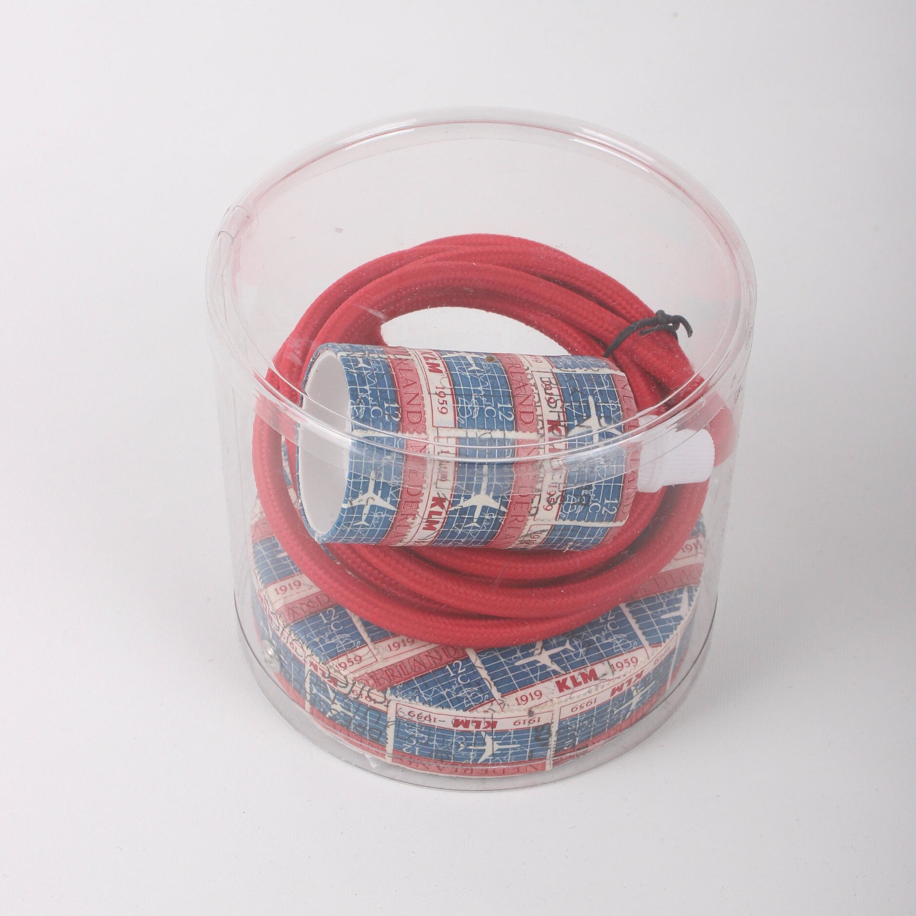 Unique Red White Blue Klm Handmade Vintage Retro Led Pendant Hanging Lamp Dutch Design Lighting Creative Gift