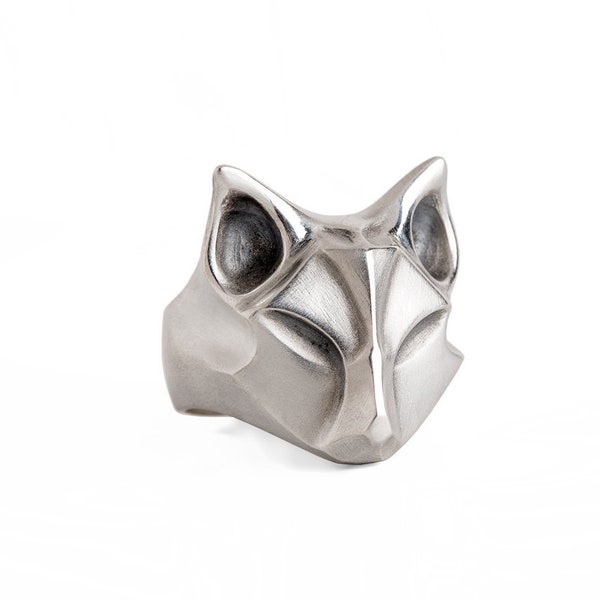 Silver Fox Ring, Fox jewelry, animal jewelry, animal ring, Christmas gift