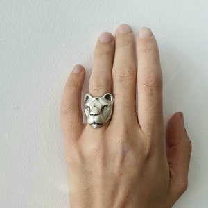 Lioness Ring, Black and Champagne Diamonds,100% Handmade - Etsy