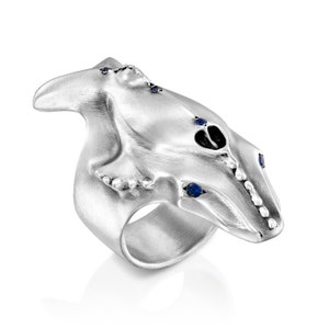 WHALE Ring With BLUE SAPPHIRES