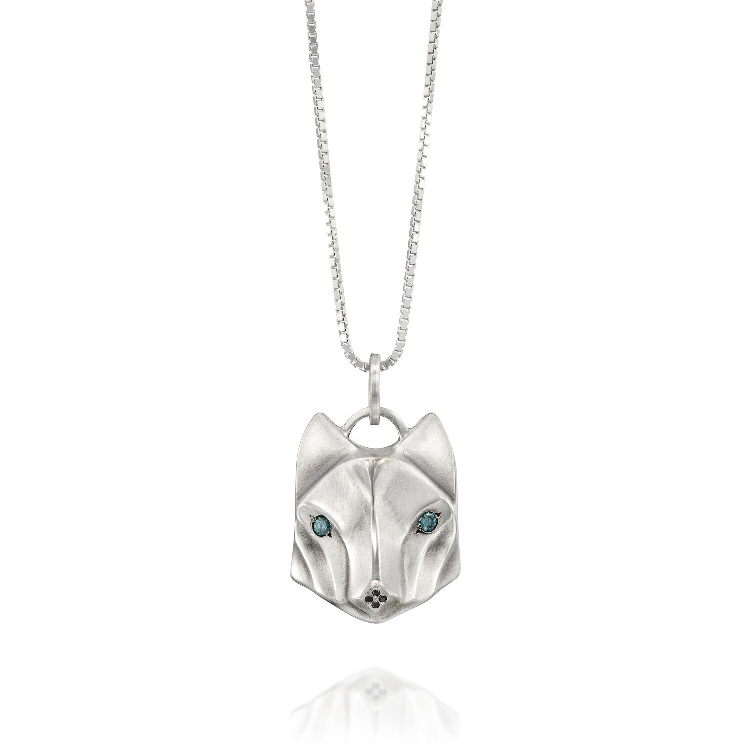 Diamond wolf best sale necklace