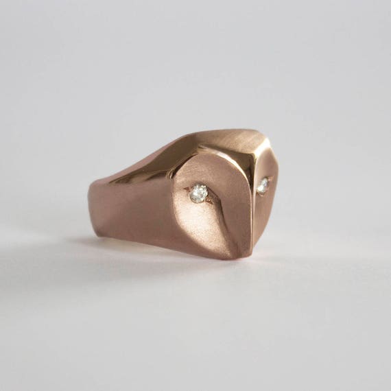 gold owl ring