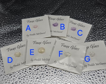 Faux glass bowls for 1:48 scale or larger, Pink, Lavender, Champagne, or Clear