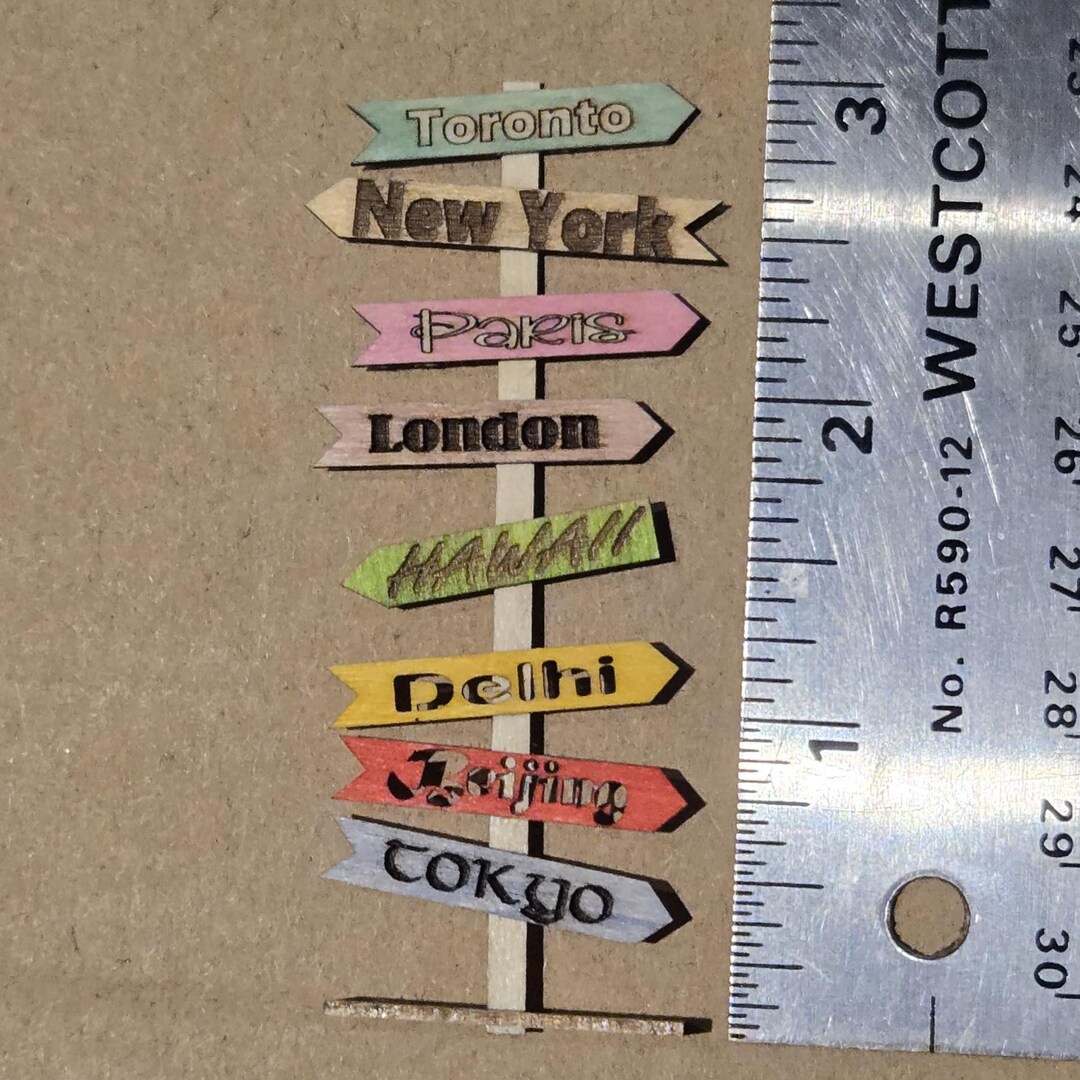 1:24 Scale Destination Sign Finished - Etsy