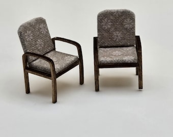 Juego de 2 sillas de oficina a escala 1:48