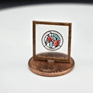 1:48 scale accessories doily, purse, stained glass, rug