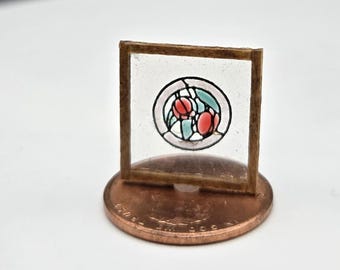 1:48 scale accessories doily, purse, stained glass, rug