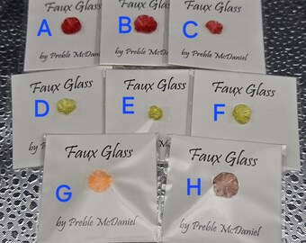 Faux glass bowls for 1:48 scale or larger, Red Yellow Orange Brown