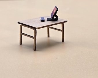 Kit de escritorio de oficina a escala 1:48