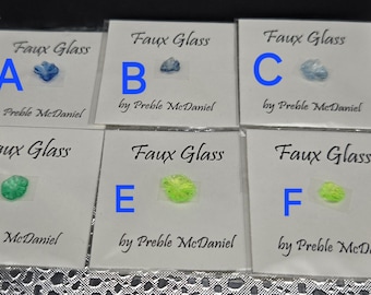 Faux glass bowls for 1:48 scale or larger, Blue or Green
