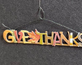 1:12 scale GIVE THANKS sign KIT