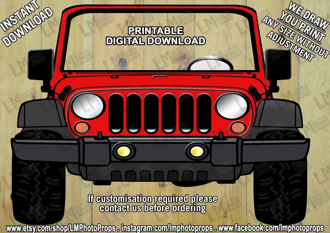 Car Prop Red Off-road Photo Booth Prop Giant Car INSTANT - Etsy Australia