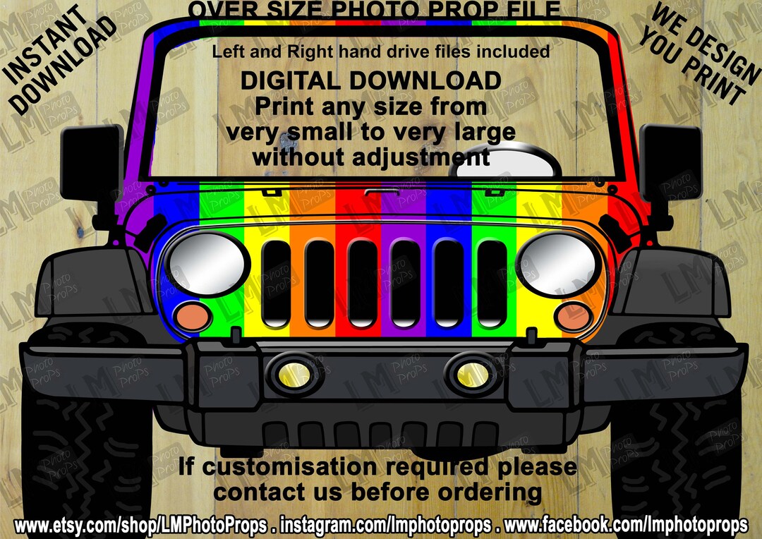 Giant Car Prop, Extra Large Prop, Printable Off-road, Photobooth Prop ...