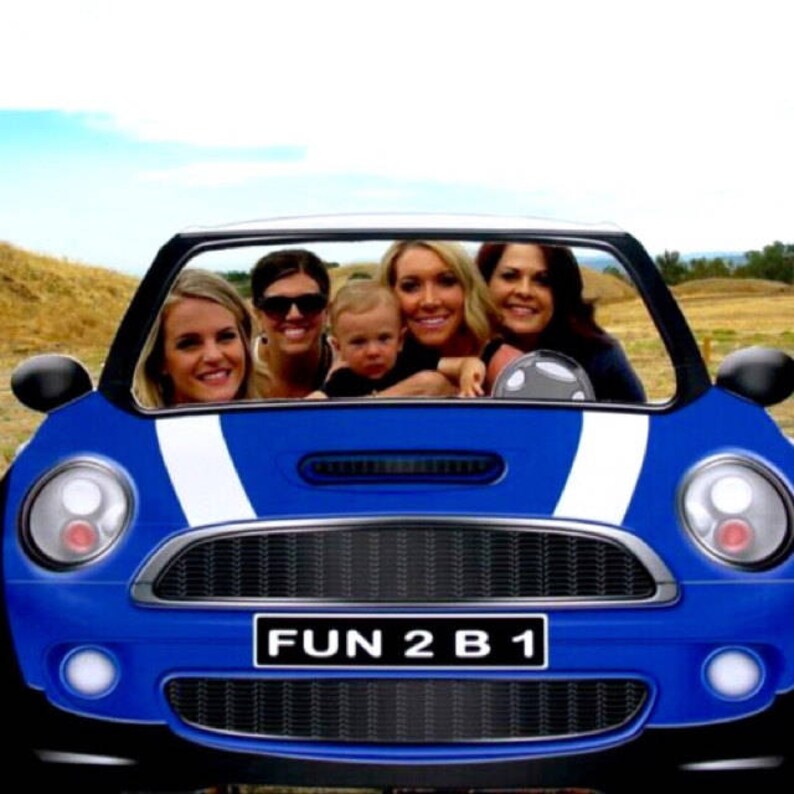 Mini Photo Prop Cars Prop PhotoBooth Mini Cooper Inspired Printable Photo Booth Prop Customised Digital Download DIY Mini Cooper Prop