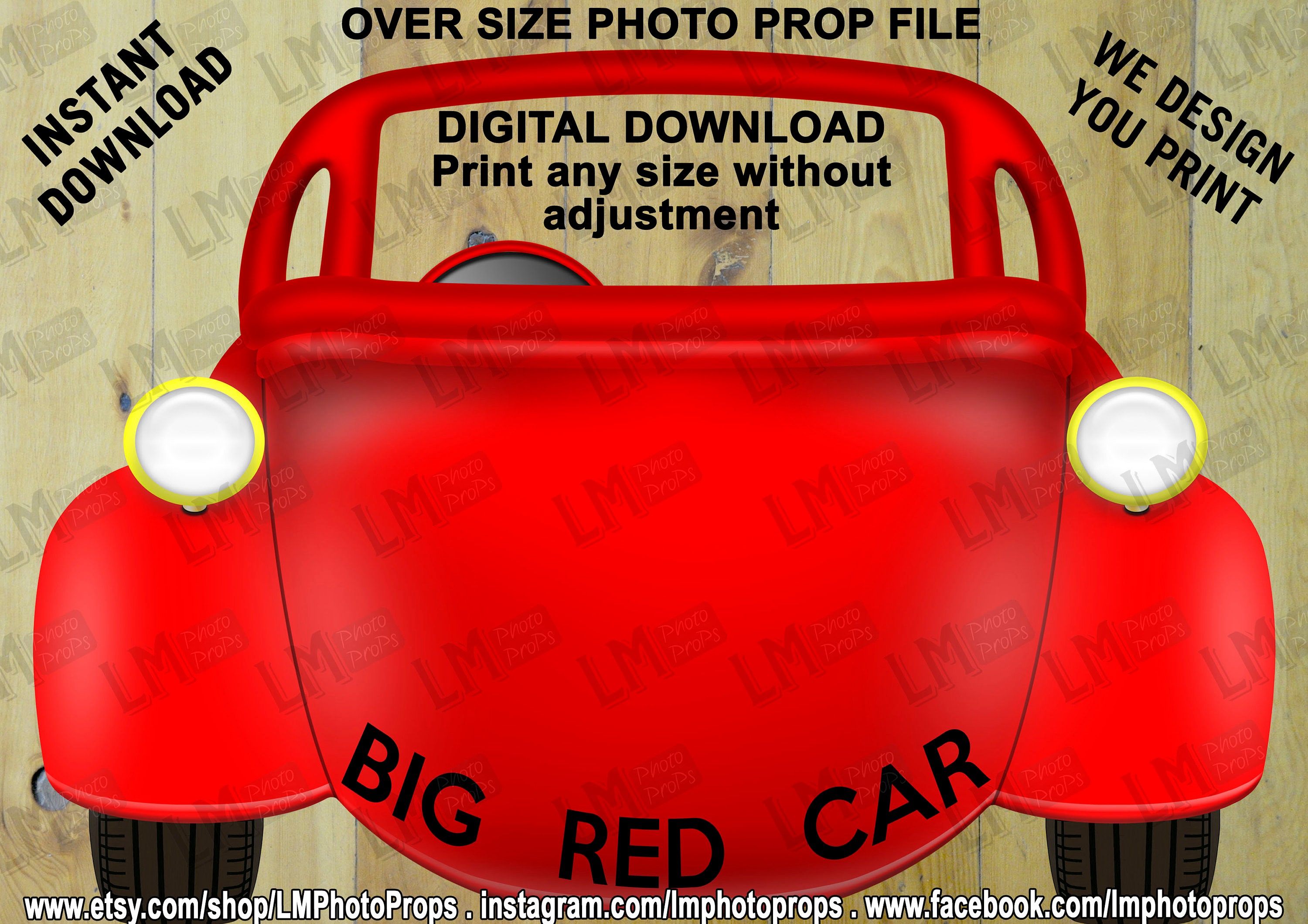 Red Car Prop Extra Large Prop Giant Car Photo Prop Wiggles - Etsy Australia