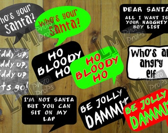 Christmas Photo Props - The Big One - Christmas Props in One Place (Signs 1,2,3 and sayings 1 &2) 35 items! instant download - DIY