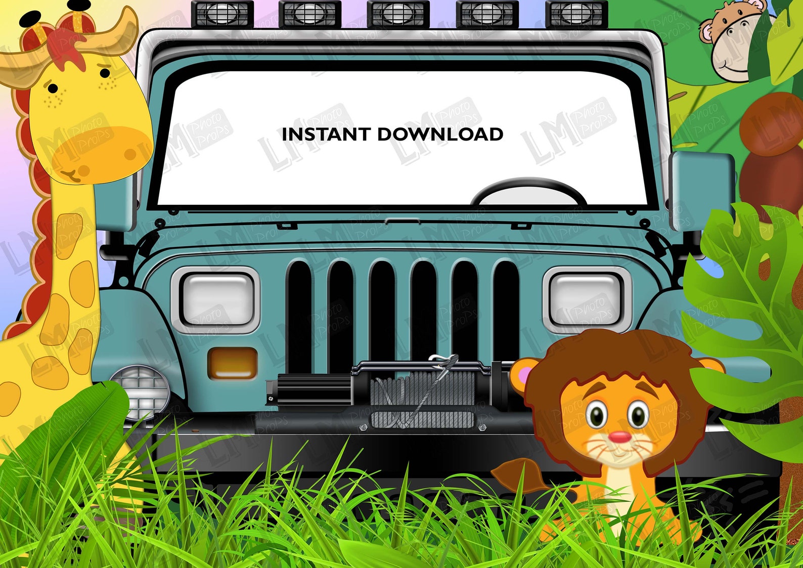 Giant Car Prop Cadet Blue 4x4 Jungle Theme Wild One - Etsy