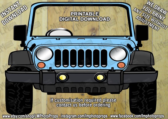 Light Blue Jeep Style Photobooth File Car Photo Prop File Etsy Light Blue Jeep Style Photobooth File Car Photo Prop File Etsy