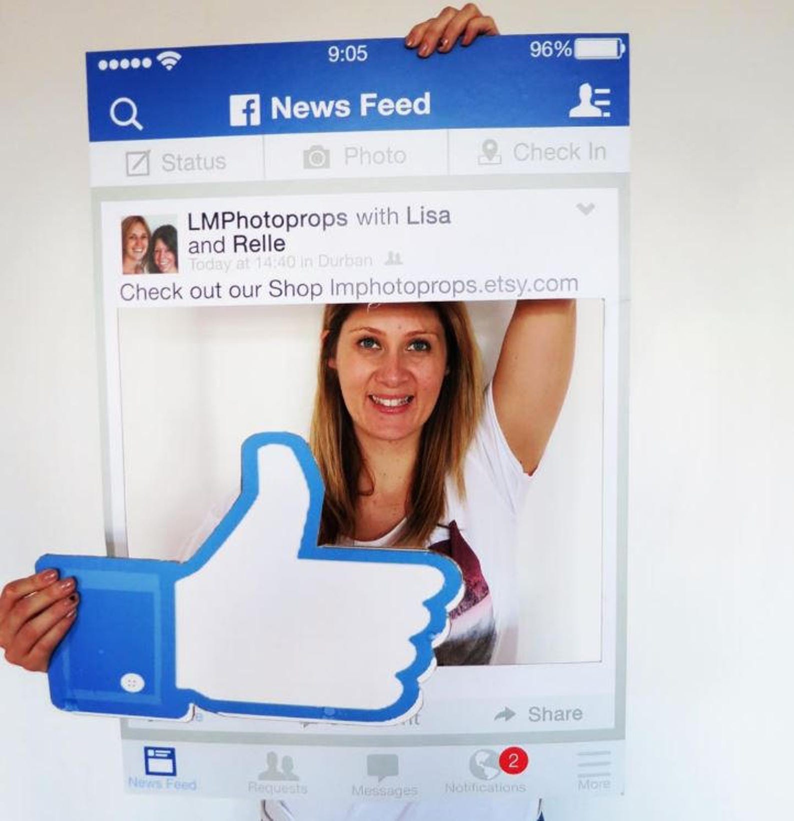 Facebook Style Frame Large Photo Booth Extra Large Photo Etsy