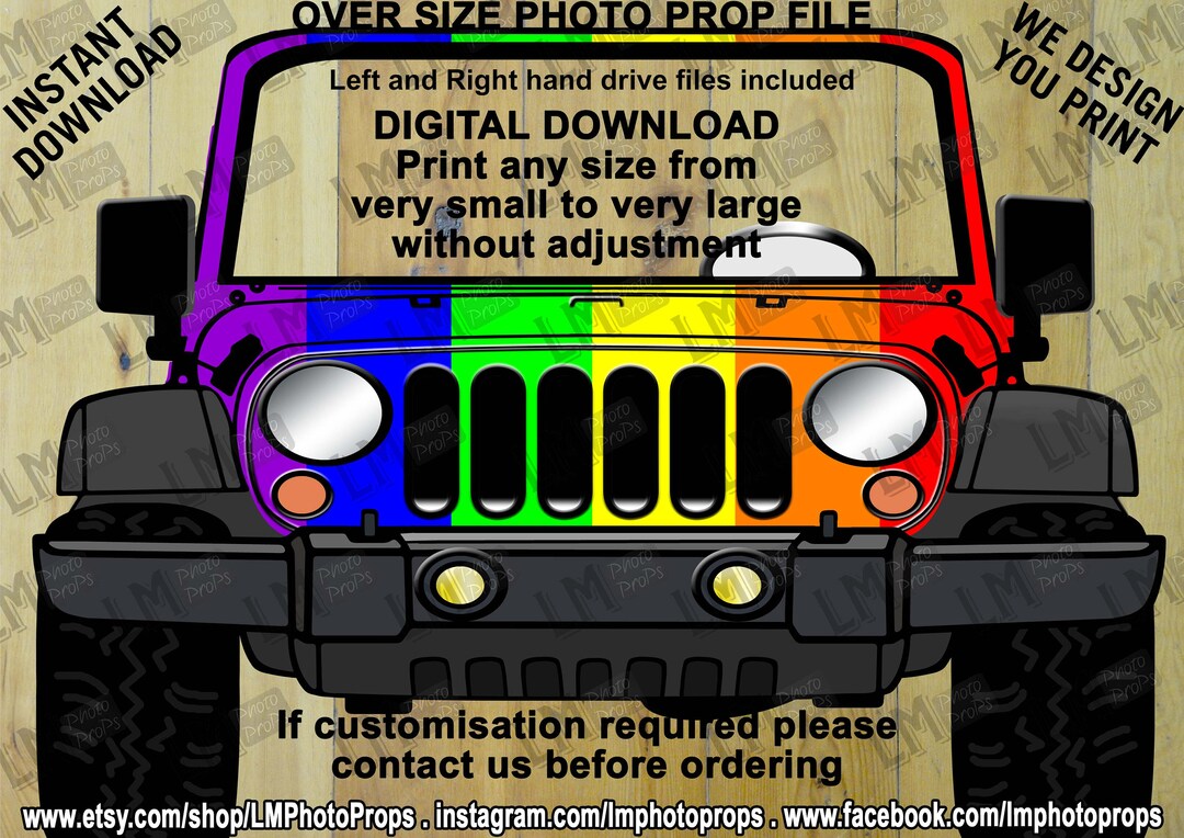 Giant Car Prop, Extra Large Prop, Printable Off-road, Photobooth Prop ...