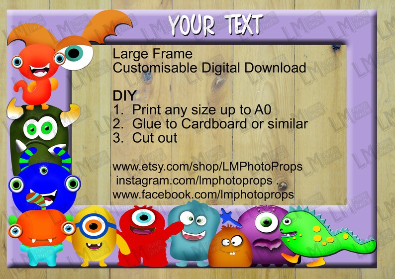 Little Monster Frame Monsters Party Image 0
