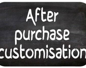 After Purchase Customisation Listing