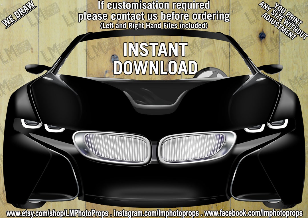 Giant Car Prop, Extra Large Car Prop, BMW I8 Style, INSTANT DOWNLOAD ...