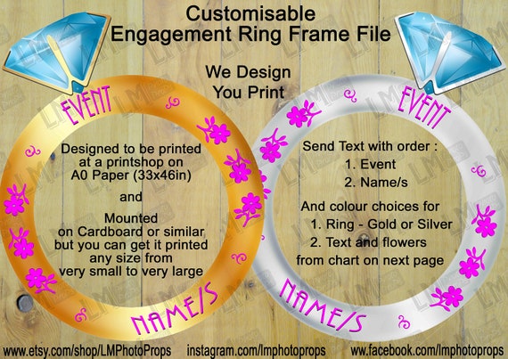 Engagement Ring Photo Prop Photo Booth Photo Prop Etsy