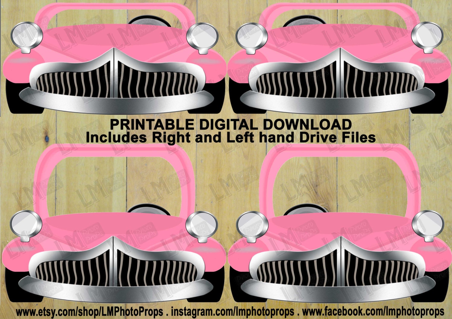 Extra Large Car Photo Prop Grease Theme Giant Car Prop Etsy Canada