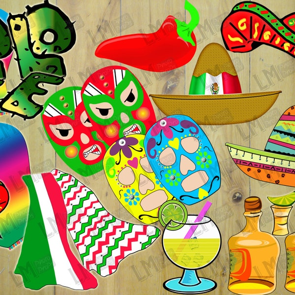 Mexican Photobooth Props - Etsy