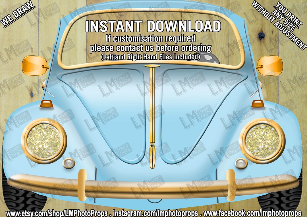 Giant Car Prop, INSTANT DOWNLOAD, Vintage, Photobooth, Classic Car Prop ...