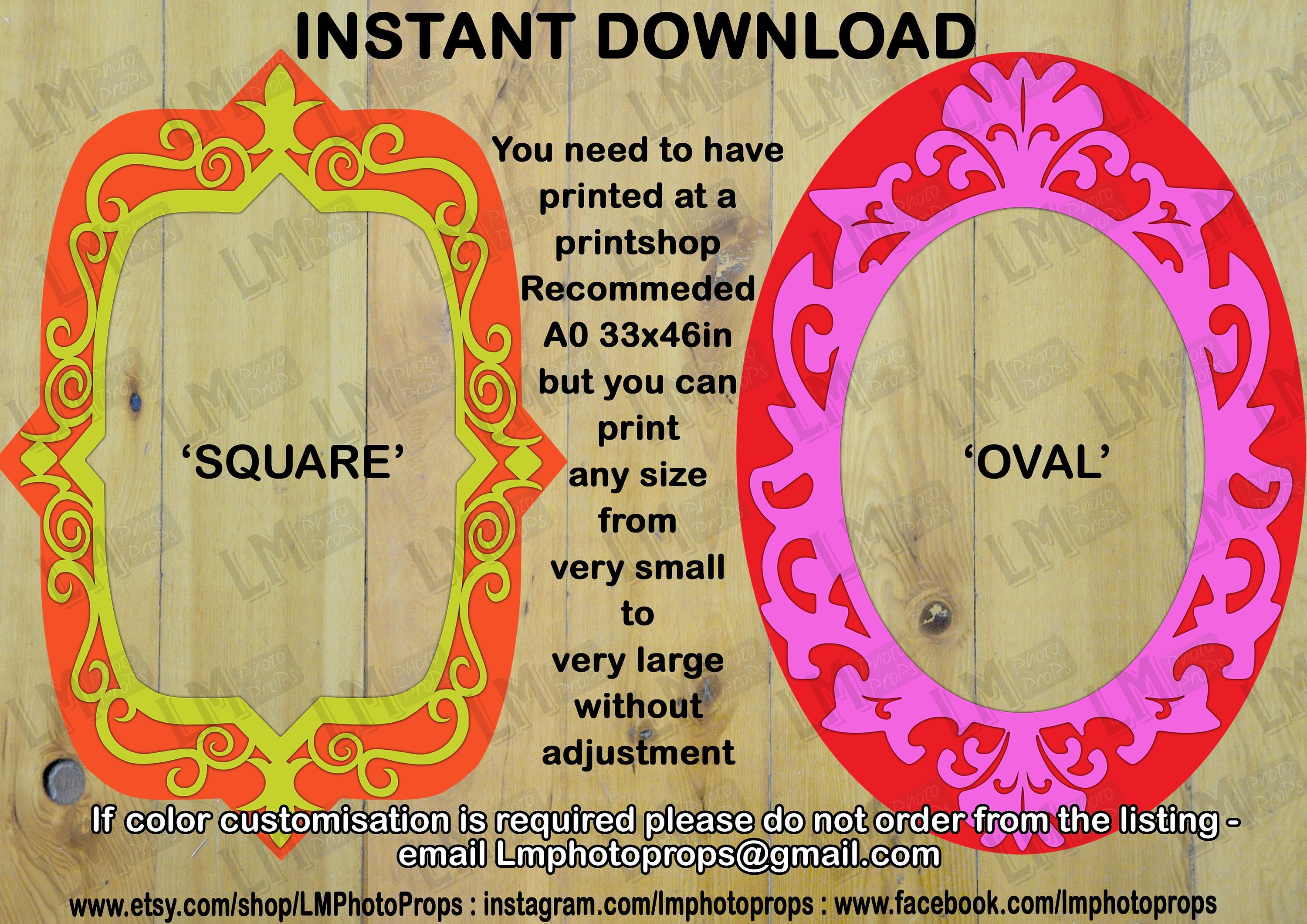 Ornate Frame Photo Prop File Photobooth 50