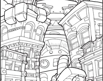 Download Godzilla Coloring Etsy