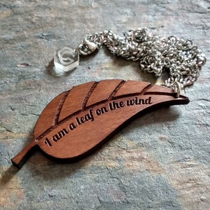 I am a leaf on the wind Firefly/Serenity Necklace Laser cut leaf image 1